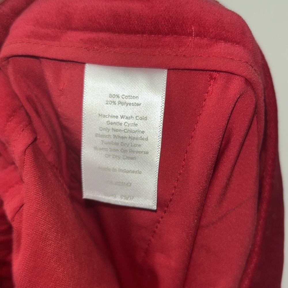 NEW Talbots RSVP Red Velvet Pull-On Straight Leg Pants Holiday Outfit Size 22W - Picture 6 of 6